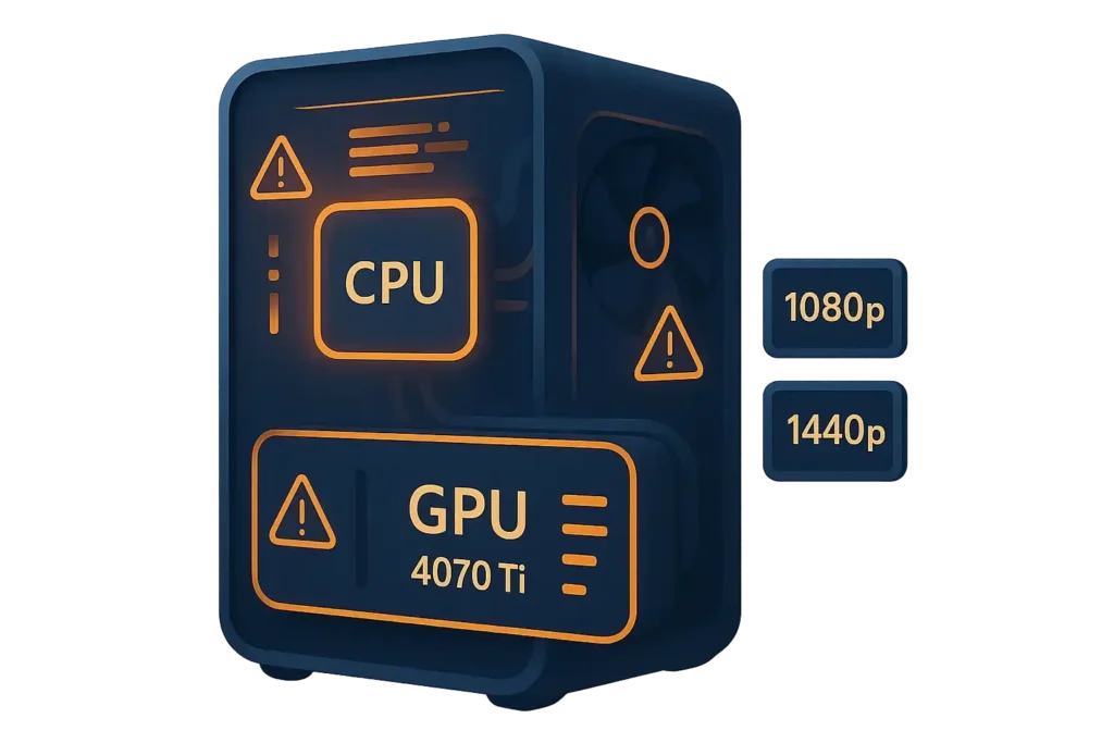 Interpret your 4070 Ti bottleneck results at 1080p and 1440p