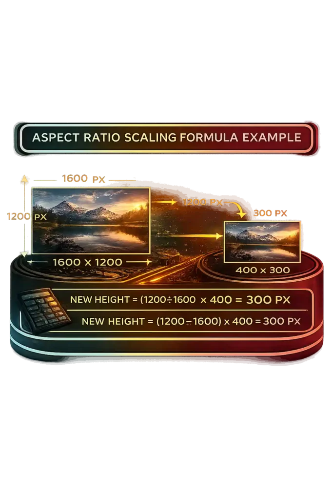 Aspect Ratio Scaling Formula Example