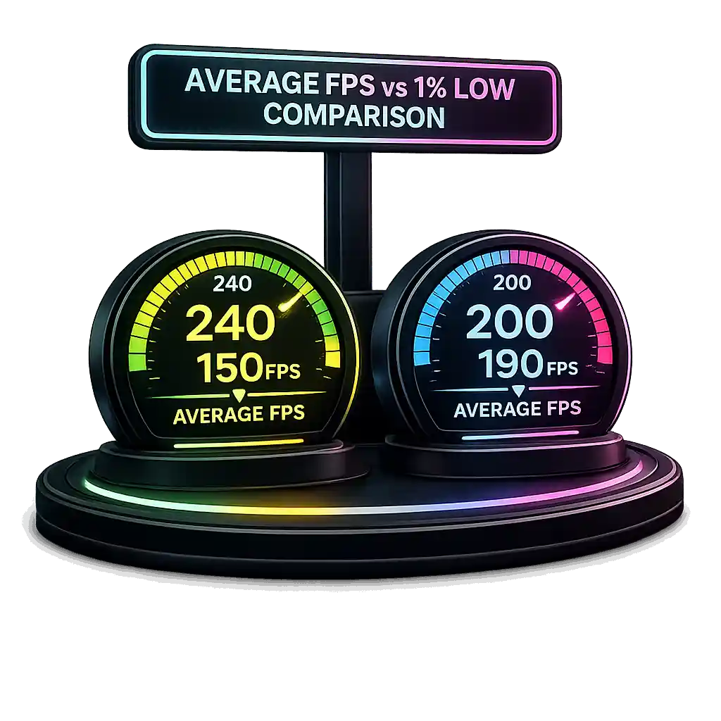 Average FPS vs 1% Low Comparison