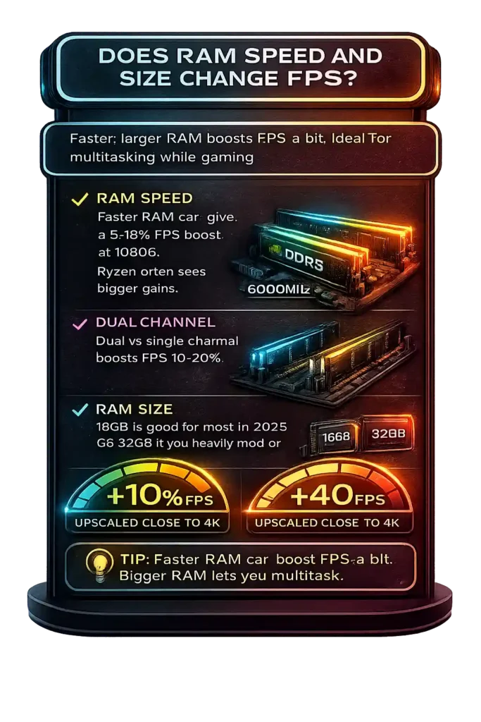 Does RAM Speed and Size Change FPS