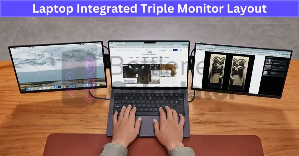 Laptop Integrated Triple Monitor Layout