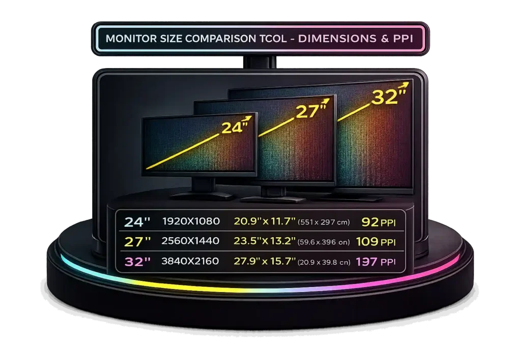 Monitor Size Comparison