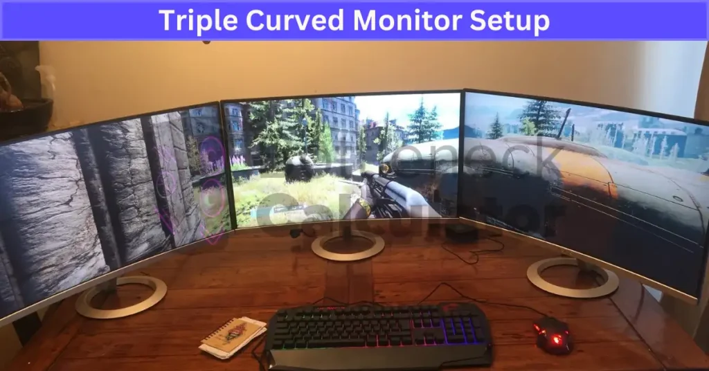 Triple Curved Monitor Setup