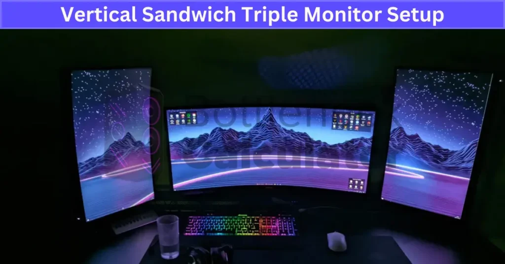 Vertical Sandwich Triple Monitor Setup