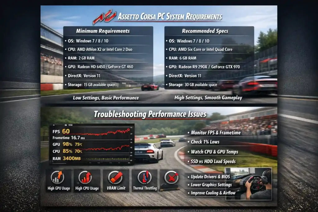 Official Assetto Corsa Recommended System Requirements